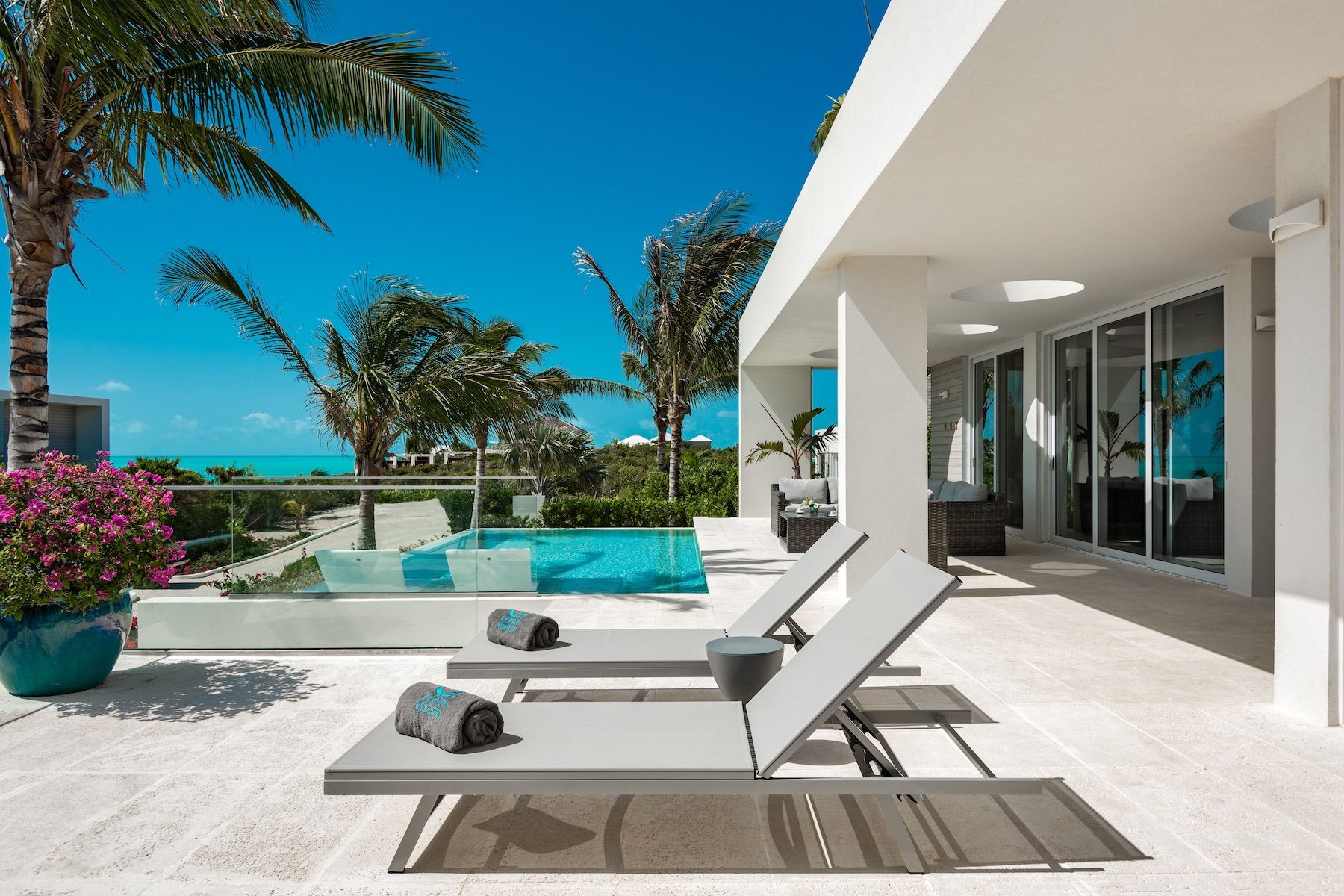 Blue villa photo.